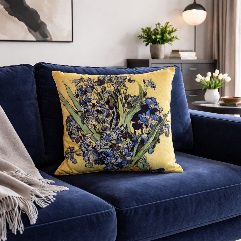 Van Gogh Museum Pillow Still Life with Irises 16"x16"
